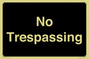 No Trespassing